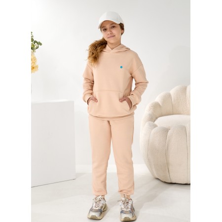 Дитячий спортивний костюм гудзик | Стильний костюм для дівчаток і хлопчиків | Українське виробництво Бежевий